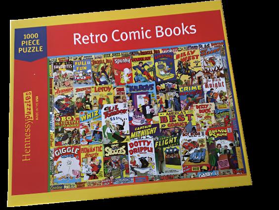 Retro Comic Books 1000 Piece Puzzle