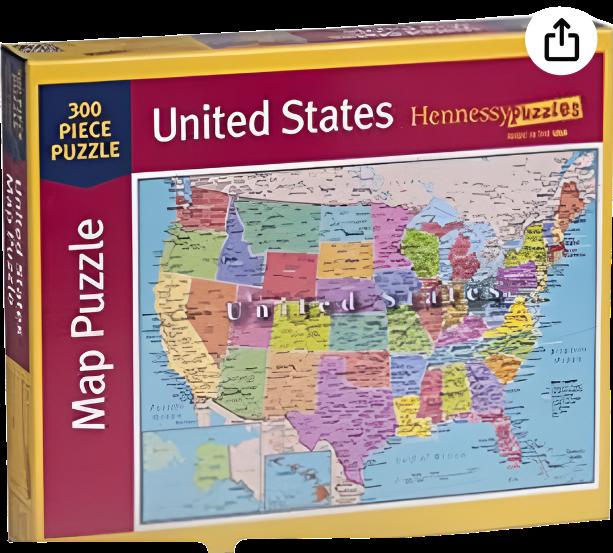 U.S.A. Map Puzzle 300 Piece