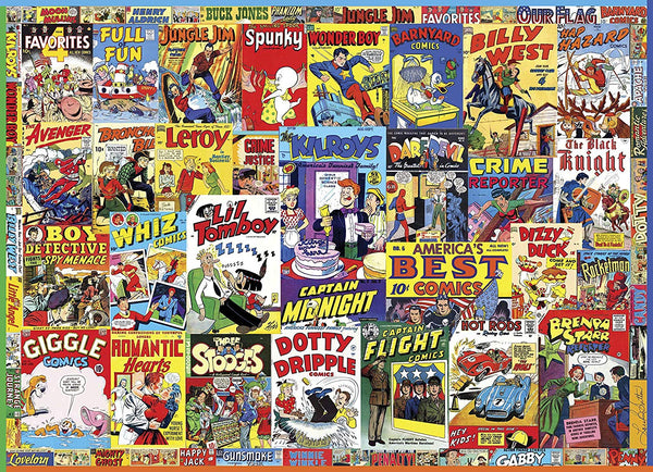 Retro Comic Books 1000 Piece Puzzle